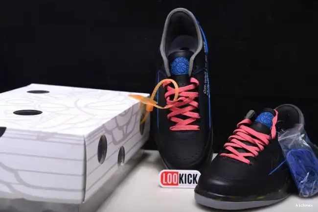 Rep MAX Blue SP Off-White Low Jordan Retro 2 DJ4375-004 Black 0322